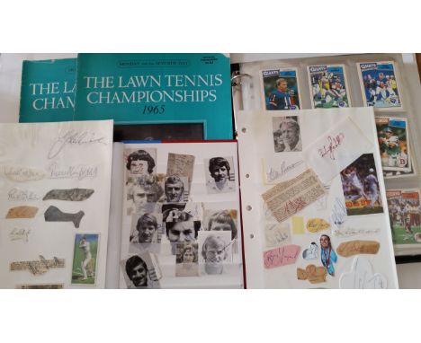 MIXED SPORT, signed pieces &amp; magazine photos, inc. tennis (3), blank piece by Bjorn Borg (overmounted with photo of him h