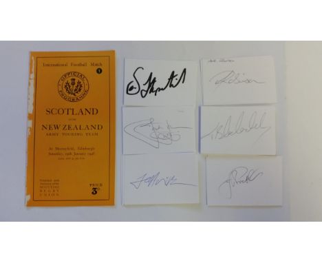 RUGBY UNION, New Zealand selection, inc. programme, Scotland v New Zealand Army Touring Team 1946, at Murrayfield, NZ team in