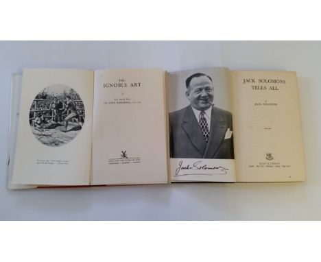 BOXING, hardback editions, inc. Two Fists and a Fortune by Woodcock (1951), Jack Solomons Tells All, Ringside Seat by Wilson 