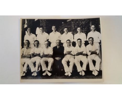 CRICKET, press photo of 1949 New South Wales team, for Southern Tour, taken in Perth, agency stamp to back (Melba) &amp; date