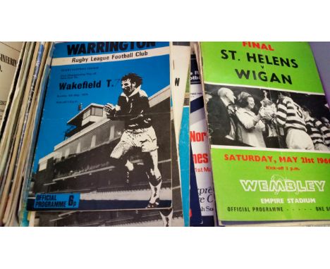 RUGBY LEAGUE, programmes for big matches, 1960s onwards, inc. Cup finals &amp; semi-finals, Championship Finals, County Final