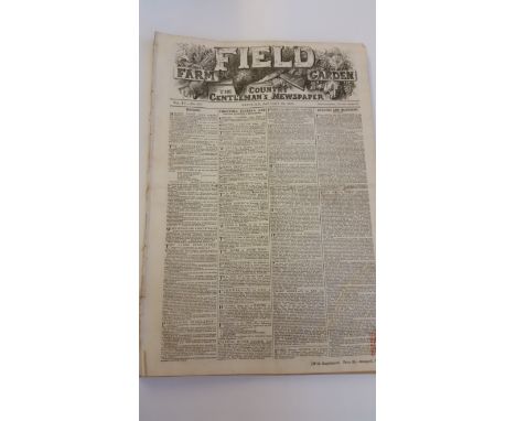 MIXED, SPORT, magazines, Field, 1860, inc. horseracing, hunting, fishing, falconry, chess etc., foxing and knocks to edges, G