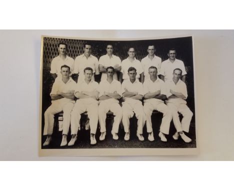 CRICKET, press photo of 1949 New South Wales team, for match v Victoria, taken in Perth, agency stamp to back (Melba) &amp; d