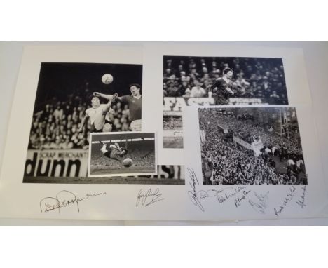 FOOTBALL, signed photos, inc. silver gelatin fibre photo (2), Steve Perryman &amp; Gary Lineker (in action during 1982 FA Cup