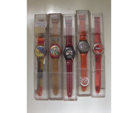 Swatch watch - Swatch Quartz, 5 different watches