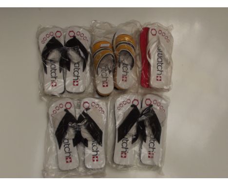 Swatch watch - Swatch accessories, 5 pair of beach sandals. 