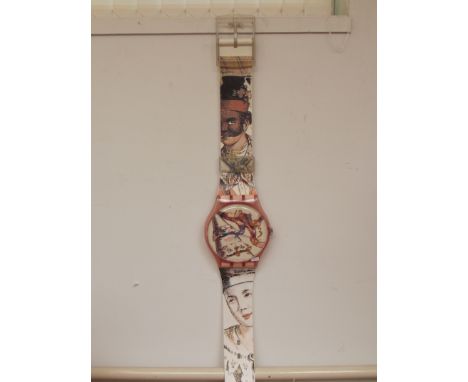 Swatch watch - Swatch watch wall hanging wrist watch, Swatch AG 1992. Approx 210cm.