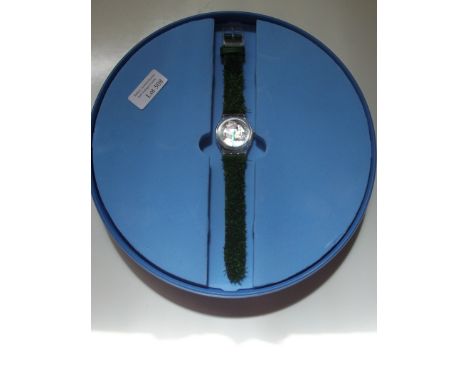 Swatch watch - Swatch watch, "grass" strap with a frisbee. 