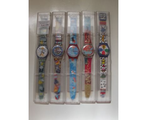 Swatch watch - Swatch Quartz, 5 different watches
