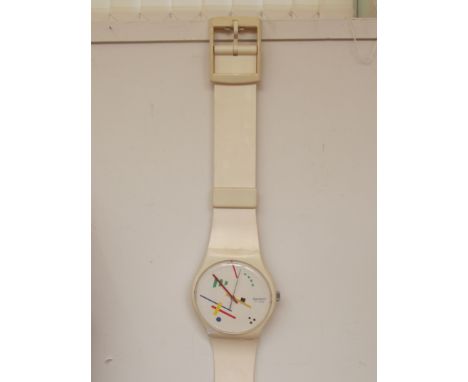 Swatch watch - Swatch watch wall hanging wrist watch , Swatch AG 1987, approx 210cm.