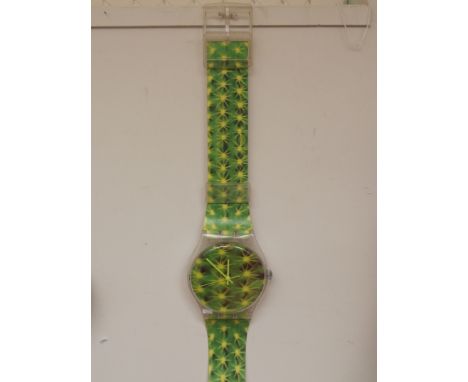 Swatch watch - Swatch watch wall hanging wrist watch, Swatch AG 1996. Approx 210cm.
