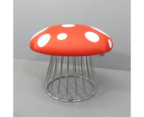 A Boss Design Group Magic stool in the form of a toadstool mushroom, with maker's labels to original fabric. Current RRP ca. 