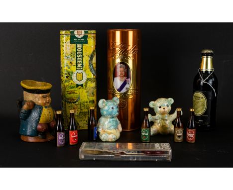 Box Of Assorted Collectables To Include Cased Holsten Bier, Golden Jubilee Ale, Guinness Original, Six Novelty Miniature Beer