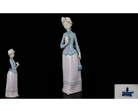 Lladro Porcelain Figurine ' Miss Teresa ' Model No 4999. Issued 1978 - 1983. Height 12.5 Inches - 31.5 cm. 1st Quality &amp; 