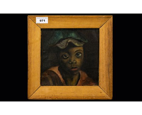 Martinelly Oil On Canvas Early 20th century portrait of a young boy, artist signed to bottom left, housed in period frame. 7 