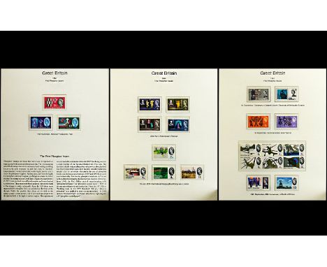 Deluxe Album Containing Great Britain First Issues For The Years 1962, 1963, 1964, 1965, 1966 &amp; 1967 ( 88 ) Stamps In Min