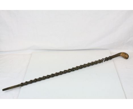 Antique brussel sprout stem walking stick