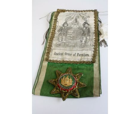 Ancient Order of Foresters ceremonial sash.