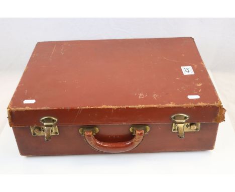 Suitcase of Mixed Ephemera including Quantity of 19th and Early 20th century CDV's and CDV Albums, Topical Times Football Car