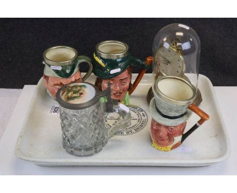 Early 20th century ' Parnell &amp; Sons Ltd ' White Glazed Ceramic Tray together with Three Lancaster &amp; Sandland Characte