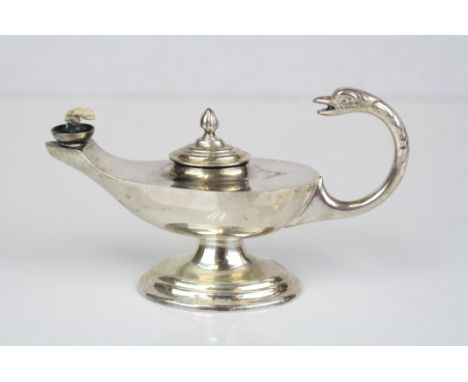 Genie lamp silver plate cigar lighter 