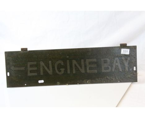 Iron industrial sign "Engine Bay"