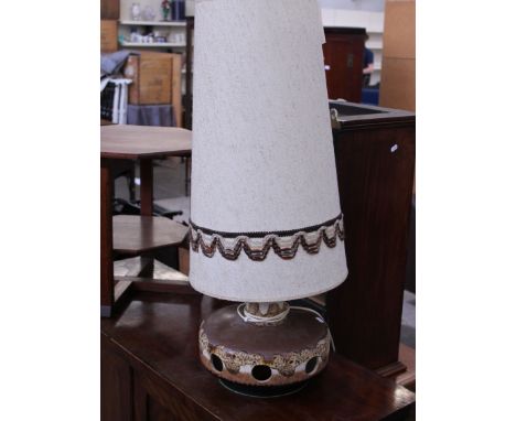 A West German pottery lamp
