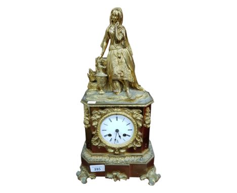BRASS MANTLE CLOCK 
