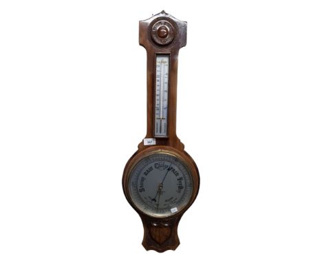 ANTIQUE OAK BAROMETER GRAY &amp; ROBINSON BELFAST 