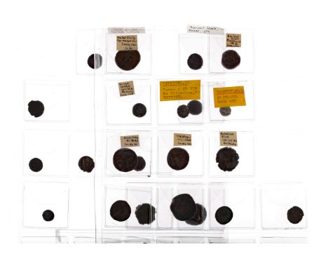 GROUP OF LATE ROMAN AND GREEK COINS, bronze, copper and some silver including Domitian, Hadrian, Antoninus Pous and others (a