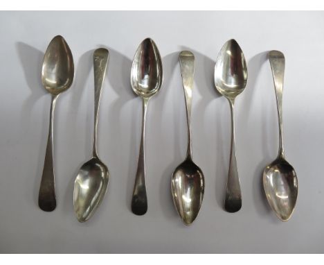 Set of 6 Georgian silver tea spoons Weight 78g