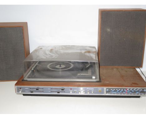 Dansette precision vintage record player with speakers