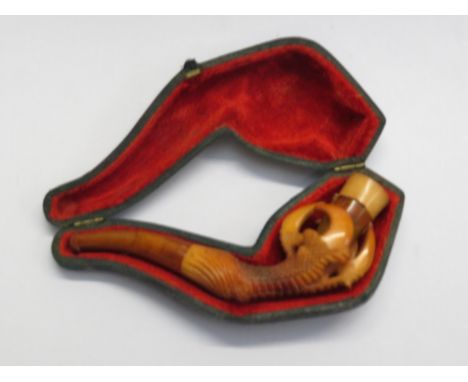 Cased meerschaum pipe