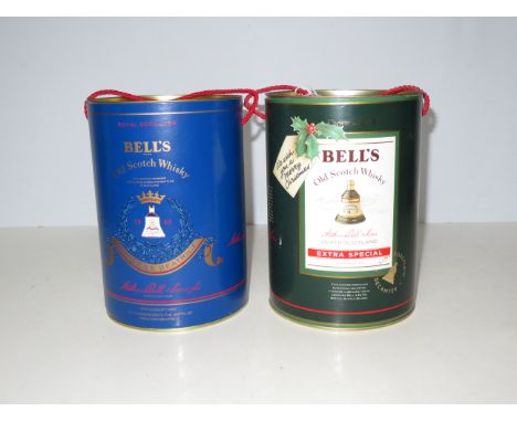 2x 75cl Bells old scotch whiskey unopened in original tins 