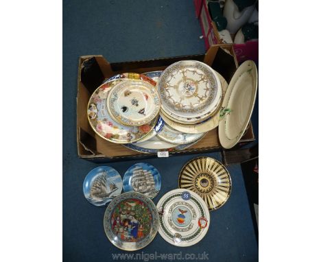 A quantity of display plates including Royal Worcester 'Celebration 2001' and 'Christmas Day', Royal Albert 'Woman of the Cen