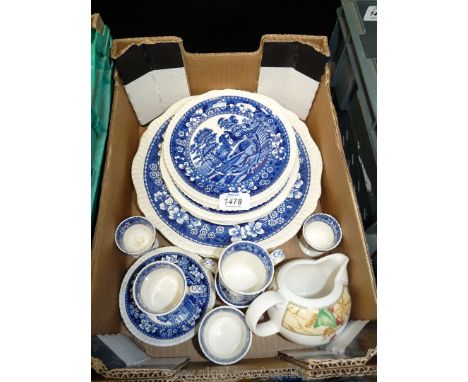 A quantity of Copeland Spode Blue Tower china. 