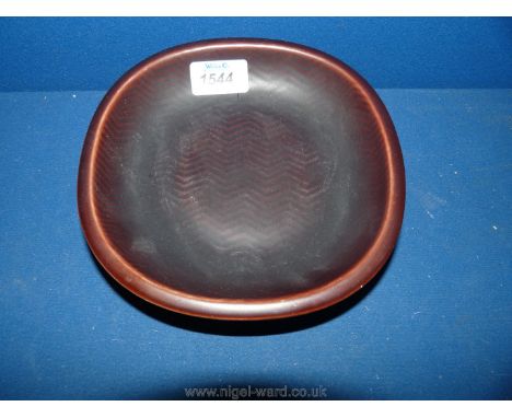 A ceramic plate by Aluminia Marselis 2646, the design by Nils Thorsson made in Denmark, 7 1/4" diameter.
