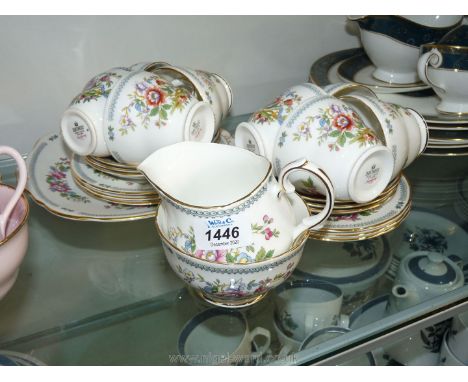 A Duchess ''Nan king''' bone china part Teaset to include eight cups, six saucers, six tea plates, milk jug, sugar bowl and c
