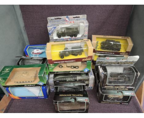 A collection of modern diecasts including Corgi &amp; Solido, mainly Military, all boxed, 22 in total