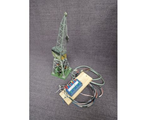 A Marklin HO scale Crane Tower with switching unit 7051