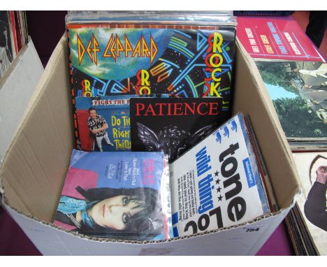 A Collection of Mostly 1970's/1980's LP's and 7" Singles - Def Leppard, Blondie, Public Enemy, T-Rex (Tank LP), Michael Jacks