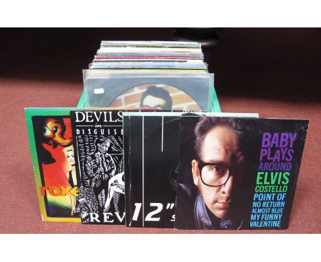 1980's Interest - A collection of over sixty-five LP's/12" singles to include Elvis Costello Interview picture disc, Cream 'F