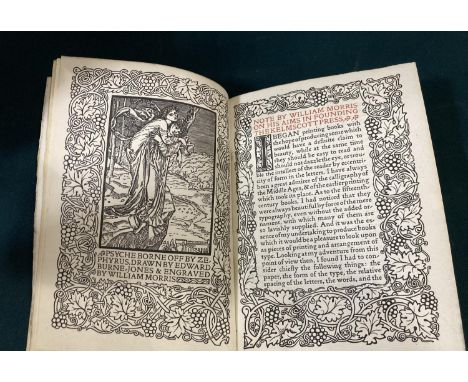 Kelmscott Press. A Note by William Morris on His Aims in Founding the Kelmscott Press, first edition, one of 525 copies, prin