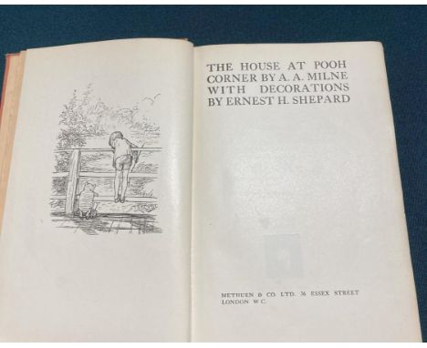 Milne, A. A. The House at Pooh Corner, first edition, half-title, illustrations by Ernest H. Shepard, original cloth gilt, to