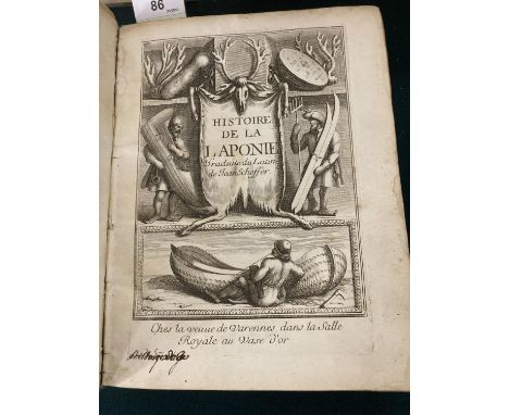 Schefferus, Joannes. Histoire de la Laponie, sa Description, l'origine, les moeurs, la maniere de vivre de ses Habitans, leur