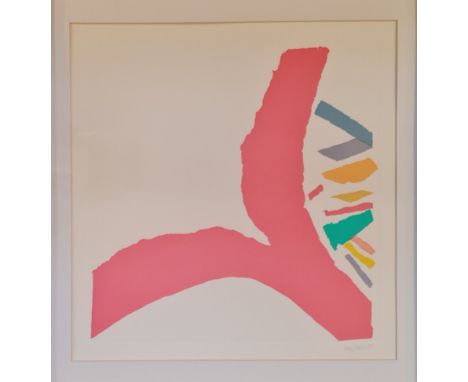 Sandra Blow RA abstract limited edition 19/30 print signed with date 89 and framed. Approx 53 cm, 53 cm. (ARR)