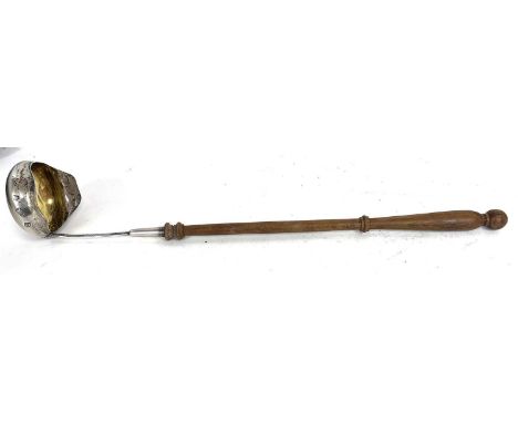 A George II style silver toddy ladle hallmarked for Birmingham 1988, makers mark for Harrison Bros &amp; Howson Ltd having an