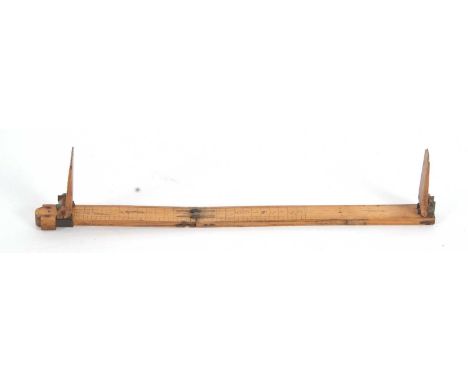 Vintage W.J.Barron &amp; Sons Cobblers Treen shoe sizing rule, 22.5cm long