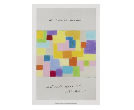 Etel Adnan (Liban, 1925-2021)We have to reconnect what words separated imprimé 'Adnan 18', numéro 38 d'une édition de 100 exe