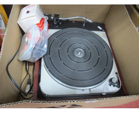 A Thorens TD124 MKII Turntable, serial number 93156, also included is Ortofon "M red cartridge and stylus, Ortofon VMS20F MKI
